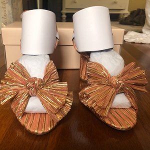 Camellia Dark Rose Gold Bow Heel 